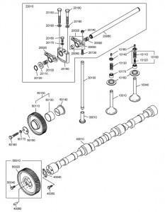 Система газораспределения дизельного двигателя Doosan P126TI