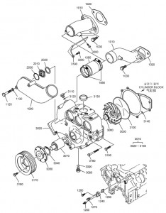 Шланги и насос системы ЖО дизельного двигателя Doosan P158LE-P180LE-P222LE